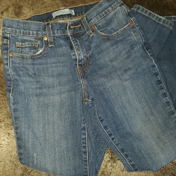Levi’s 515 Size 4 S/C Bootcut Blue Stretch Denim F - Picture 1 of 3